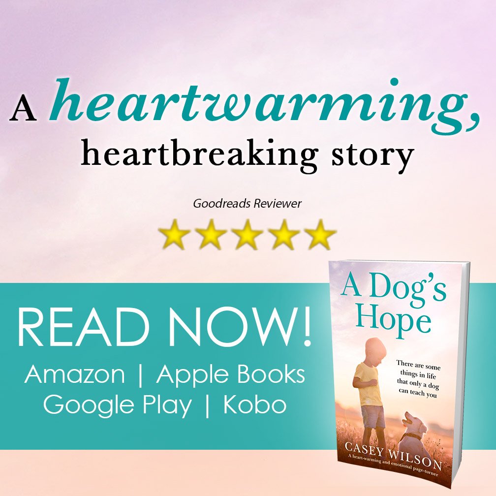 bookouture's tweet photo. READ NOW! @CaseyWilsonAuth A DOG’S HOPE: An unputdownable, heartwarming and emotional page turner! Grab your copy here:
Amazon: https://t.co/038ygGQ4UA
Apple: https://t.co/m1OdPtmy3L
Kobo: https://t.co/f5F1PUSxd4
Google: https://t.co/SBwdtWU1H3 https://t.co/cmD9IbXdPV