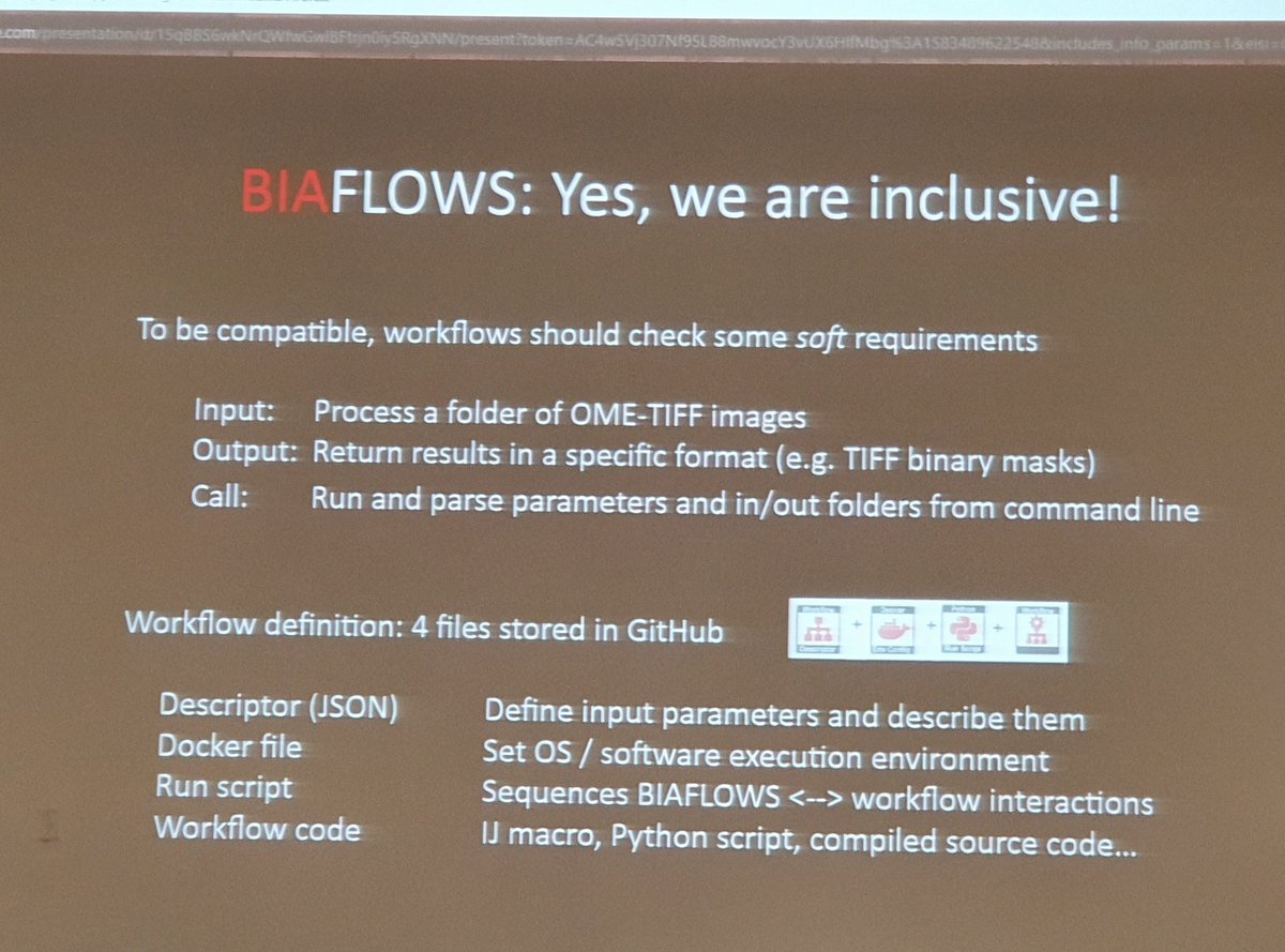 martinjones78's tweet photo. Sébastien Tosi presenting work on #Biaflows for testing workflows for #BioimageAnalysis in a standardised way. It can also be run locally!
Send your annotated datasets and workflows to be included!
https://t.co/QEsUnPpvtz
#neubiasBordeaux #Neubias https://t.co/dYCnfOjrrB