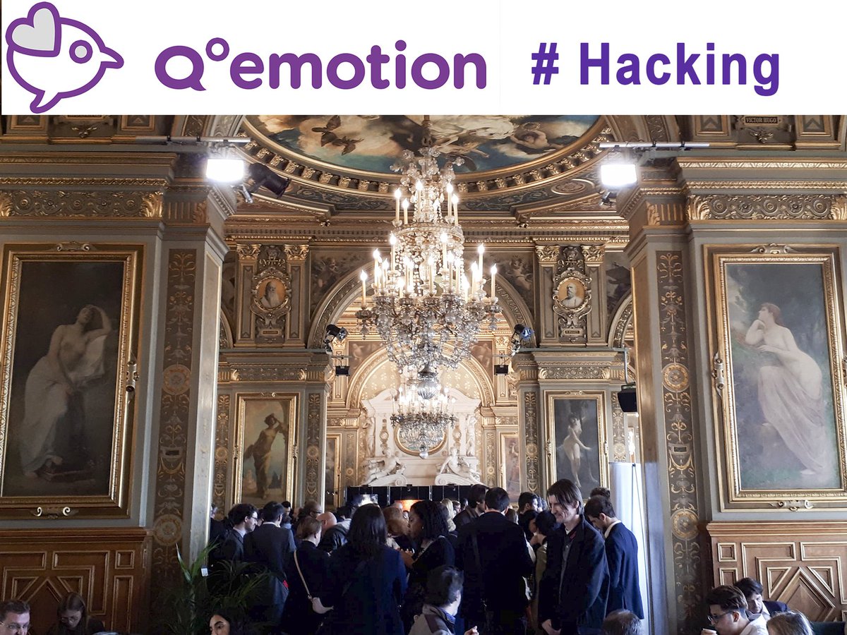 Q°emotion présent à l'événement #hacking à l'hôtel de ville de Paris!
Cadre magnifique pour des speeds meetings entre Startups !