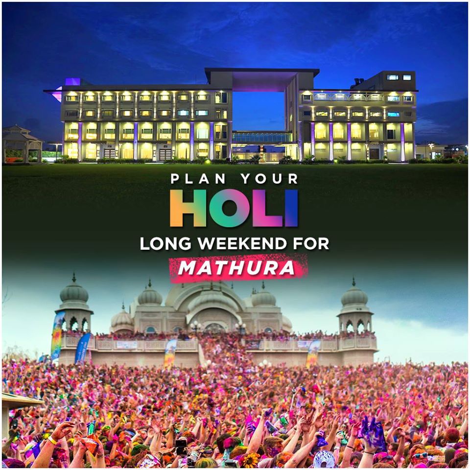 icanstaydotcom's tweet photo. Want to witness and celebrate the “BRIJ HOLI”? We got you covered with our new Luxury Hotel in Mathura.

Explore Luxury Hotel now - https://t.co/iZKJFEwe7t https://t.co/vXfrCwabPv