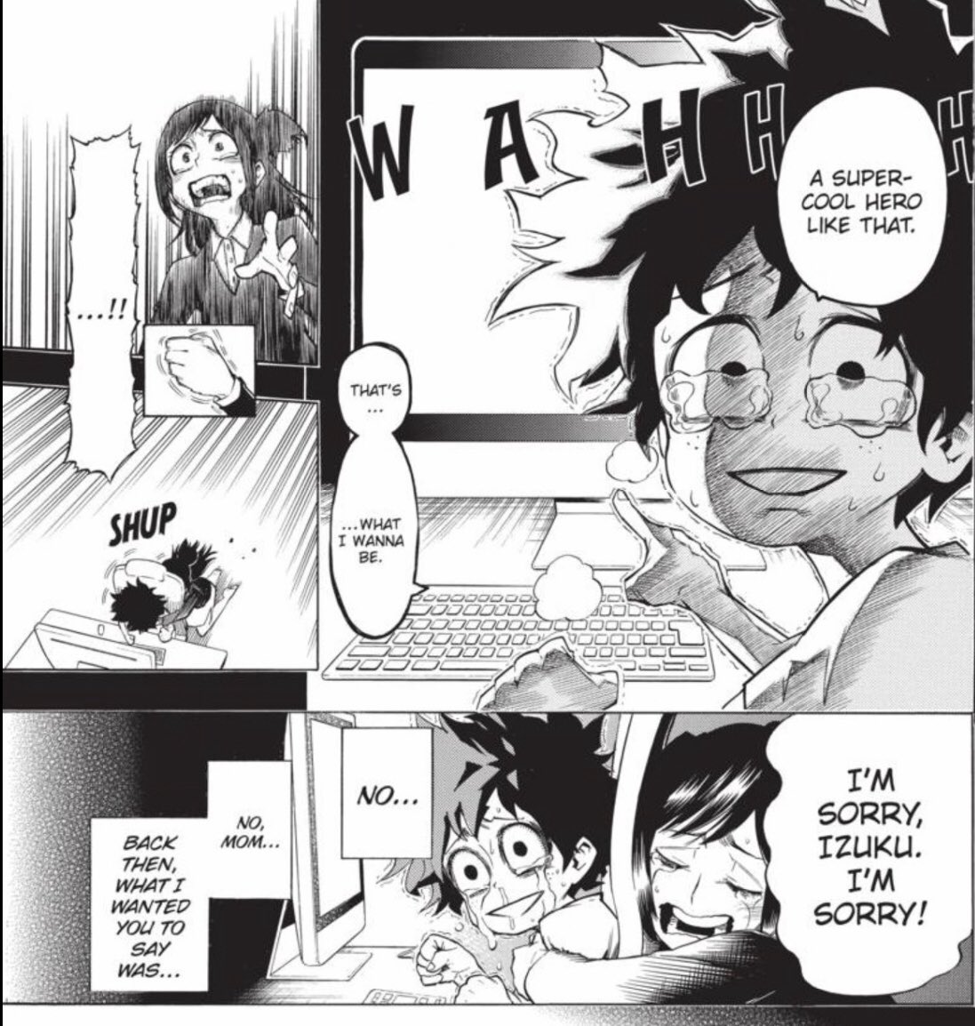 Absolutely love the parallel between young shigaraki and young izuku, just look at them as a child, they look so alike and it really just puts so much emphasis on how either one could’ve ended up like each other because of how similar they are.