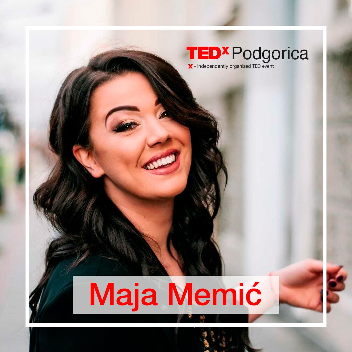 TPodgorica's tweet photo. 🥁 Druga govornica #tedxpodgorica2020 je Maja Memić!

👩‍💼 Maja je brand &amp; business konsultantkinja, social media menadžerka i blogerka.

😍Njenu priču ćete imati priliku da čujete 11. aprila u KIC "Budo Tomović"! https://t.co/LyeU4p8Par