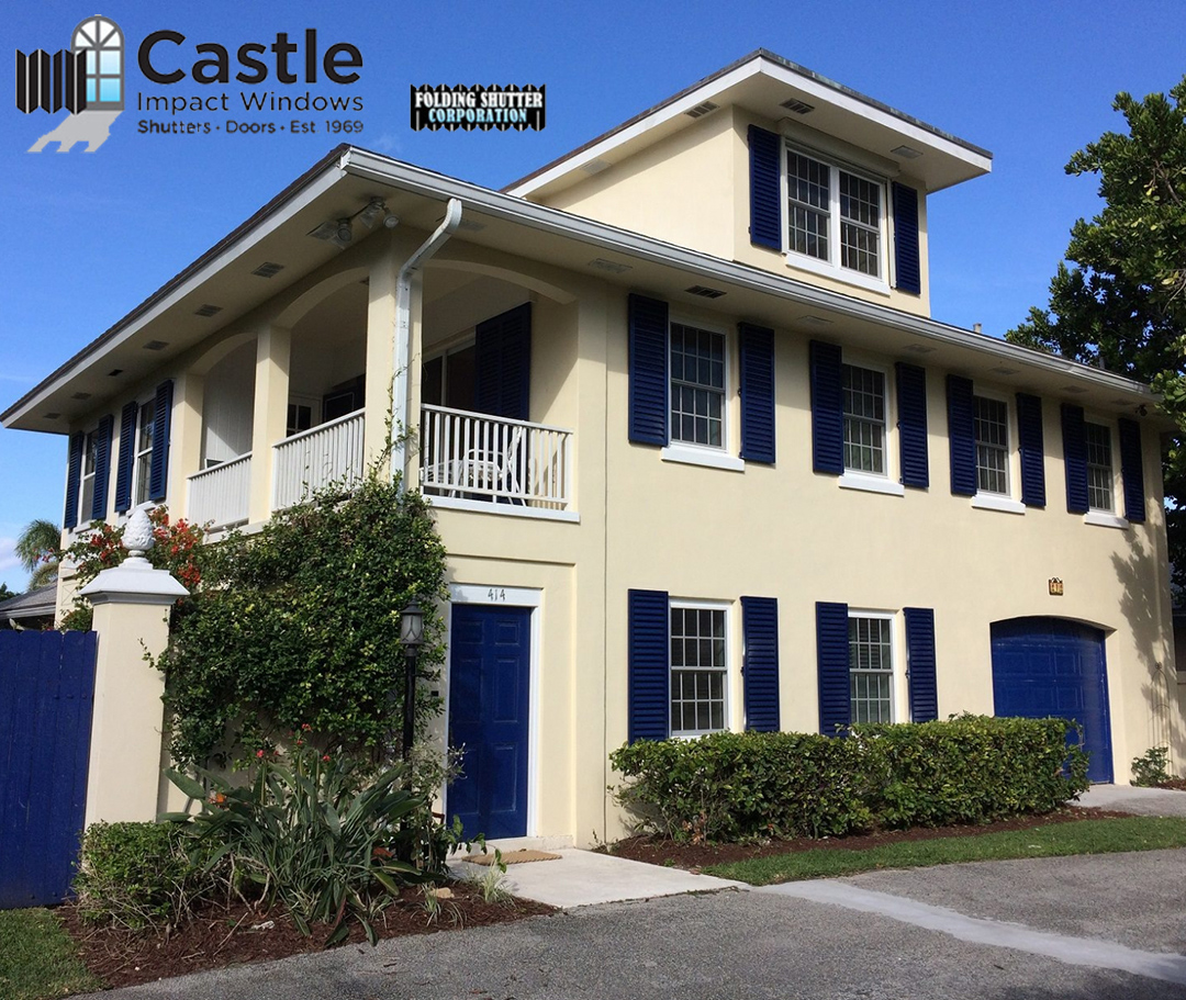 CastleImpactFL's tweet photo. Key features of our colonial shutters include a durable aluminum build, noise reduction, and innovative weatherproofing technology! #castleimpactwindows https://t.co/b7vEtgdT8Q