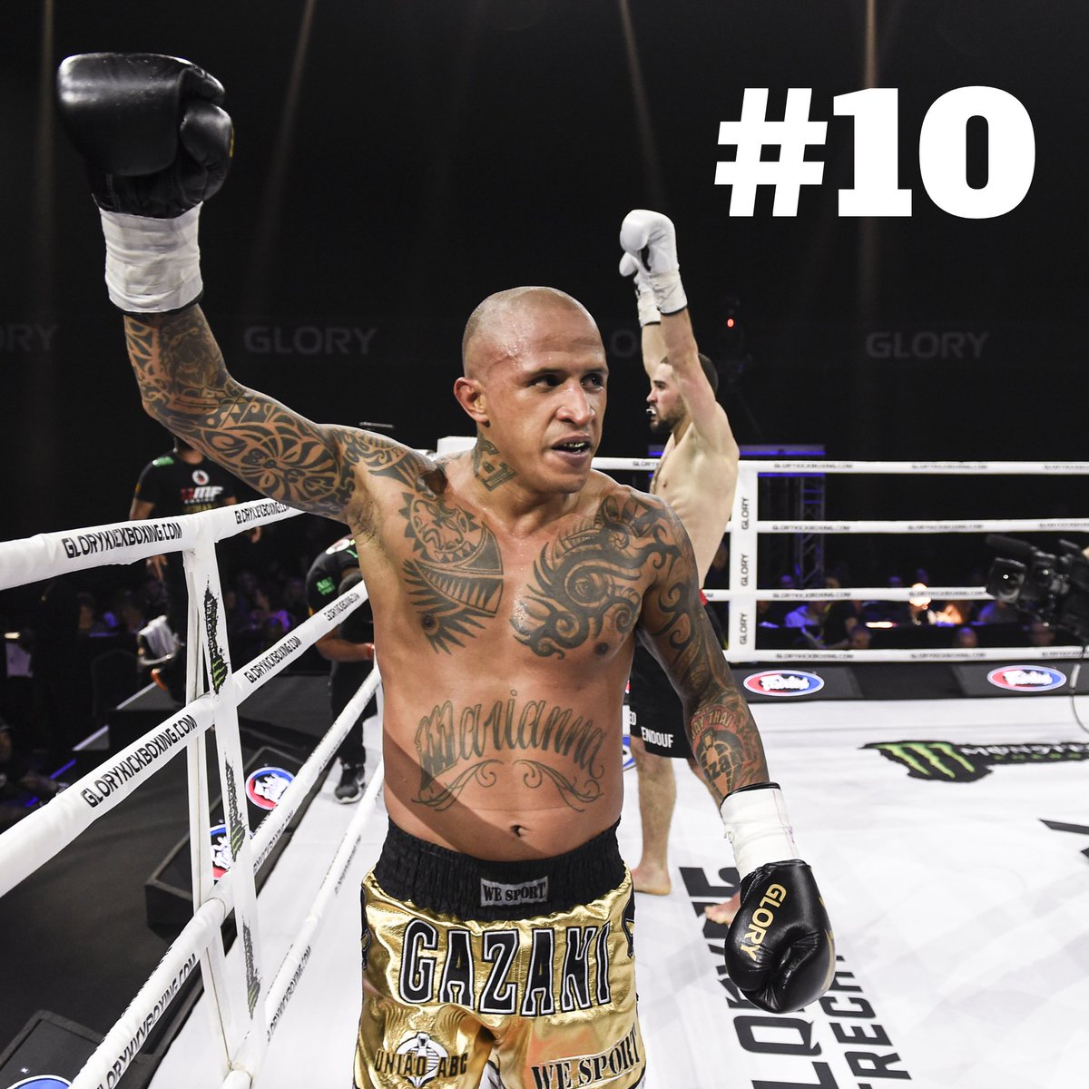 GLORY_Brasil's tweet photo. NAS CABEÇAS! A vitória no #GLORY75 - terceira consecutiva na organização - colocou Bruno Gazani 🇧🇷 pela primeira vez no ranking dos leves. O kickboxer brasileiro agora ocupa a 1️⃣0️⃣ posição.
#glorykickboxing #kickboxing https://t.co/wWQIqsr8H1