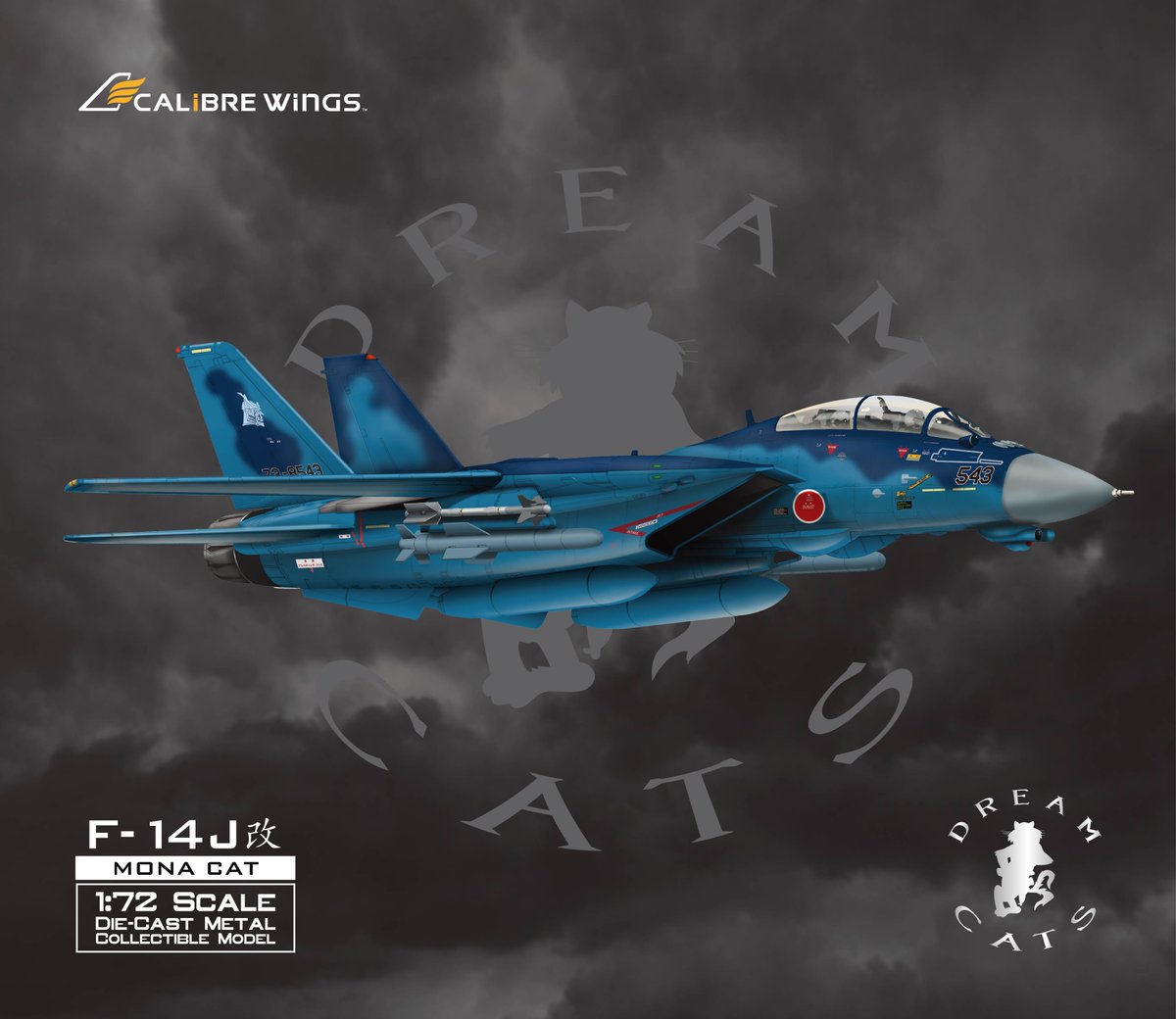 CalibreWings's tweet photo. Our 1st from the #DreamCats series is this #CA72DC01 F-14J 改 (KAI)Mona Cat. Dream Cats is a series of imaginative schemes on the F-14 Tomcat, because it just looks awesome. We hope you will enjoy it. Available April 2020. https://t.co/R4T1gWWSGm