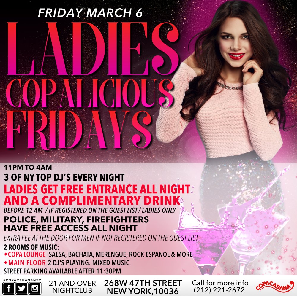 CopacabanaNYC's tweet photo. Happening this weekend at the Copacabana Times Square 
Guest Lists &amp; VIP Packages available on https://t.co/ycghEyR0th https://t.co/Wdk1k053iA