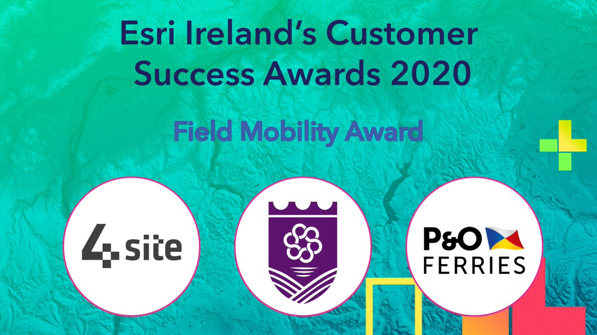 EsriIreland's tweet image. Our next Customer Success Awards category centres on Field Mobility. This award recognises organisations that demonstrate excellence in enabling a mobile #workforce to collect &amp;amp; access information in the field. 
The three nominees are: @4siteHQ, @fermanaghomagh &amp;amp; @POferries.