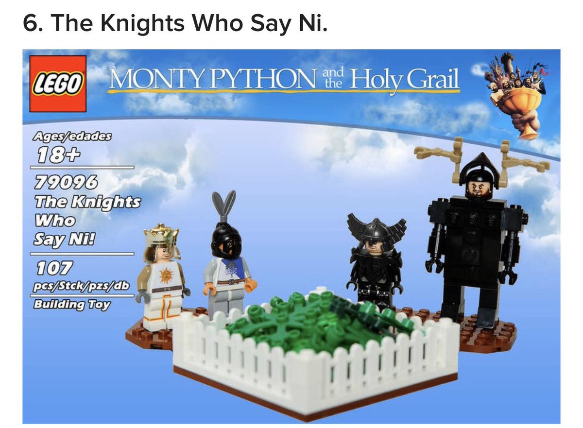 Lego sets we wish were real. Number 6 - The Knights Who Say Ni #montypython #spamalot #skipton