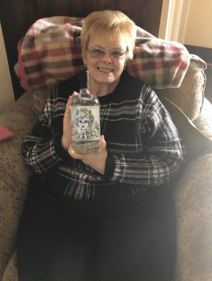 Christine the winner of our #BeKind competition nominated by her daughter Olivia. #jezabelgin #craftgin