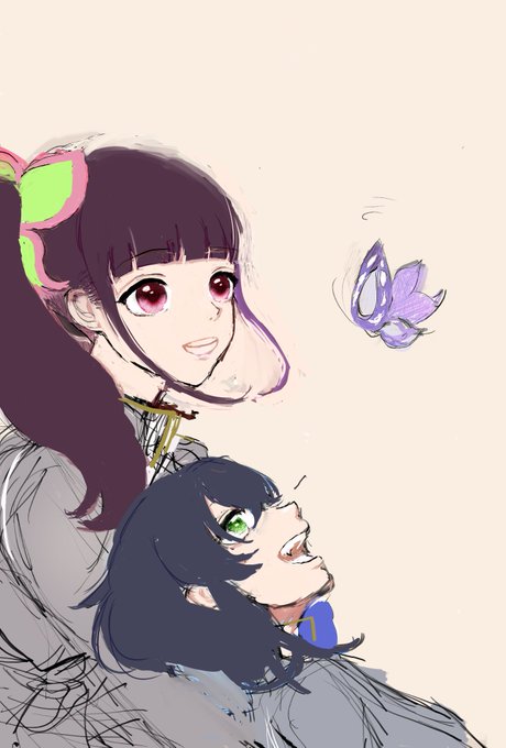 うえき🌰🈵さんがTwitterに投稿した栗花落カナヲ(鬼滅の刃)のイラスト。