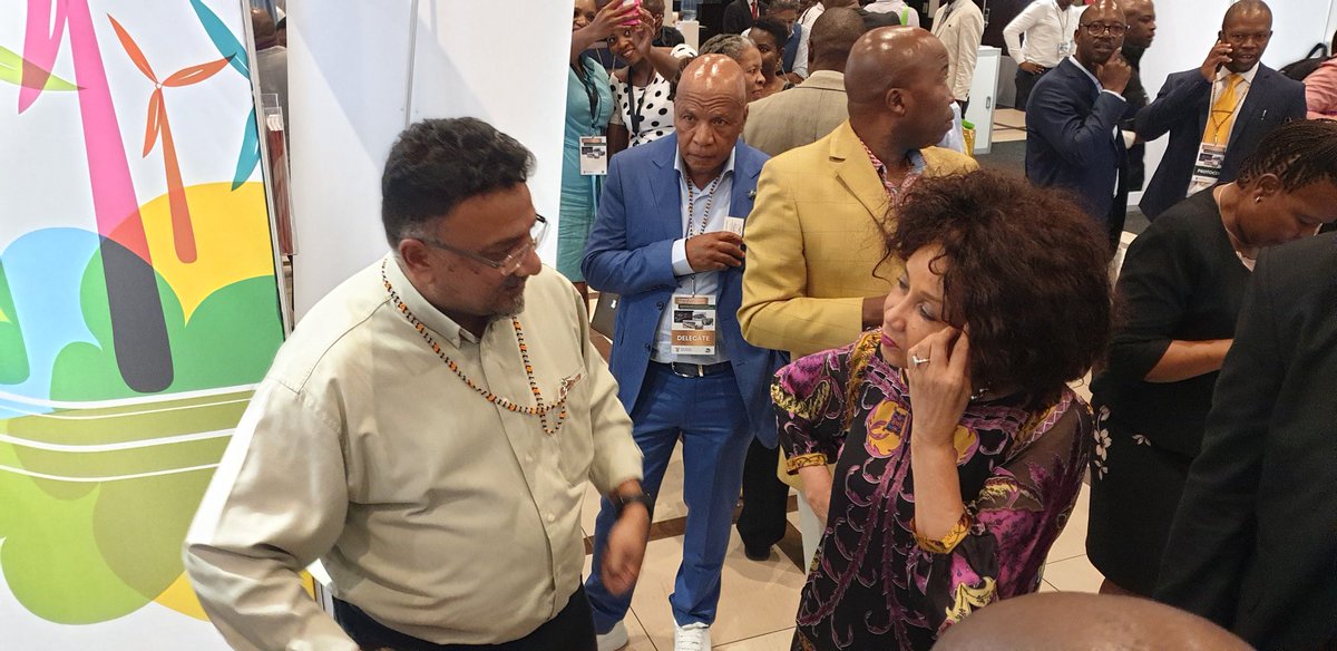 WaterResearchSA's tweet photo. @JayBhagwan22 spend some time chatting to Minister @LindiweSisuluSA about the female urinal #DHSIndaba @DWS_RSA @The_DHS https://t.co/5e9XWPmBnX