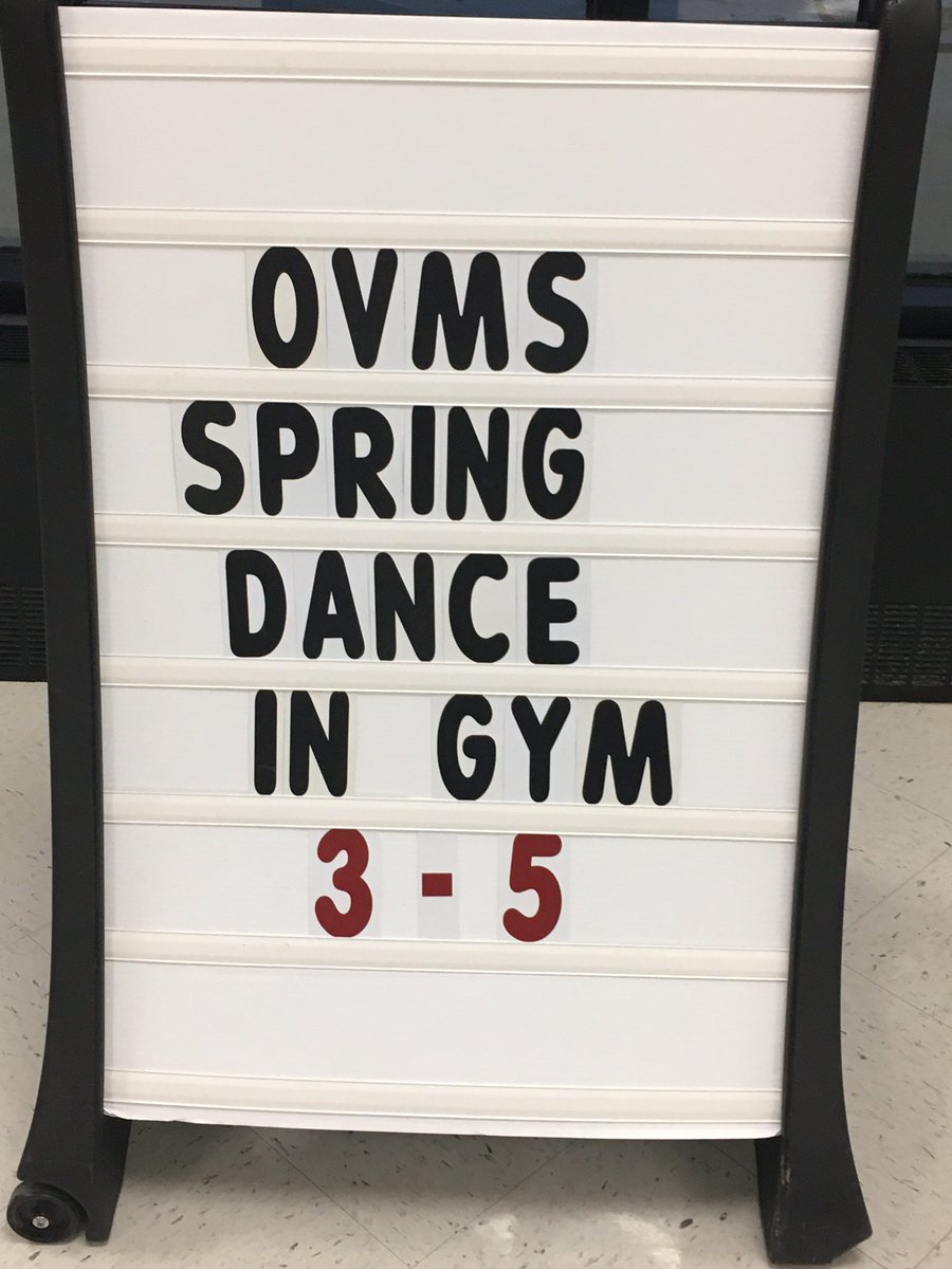 OVMSLaGrange's tweet photo. OVMS Parents, don’t forget about the dance today. We will party to the break of 5pm. Pick up is in the back by the gym! #socsowen https://t.co/qgzogkWVzR