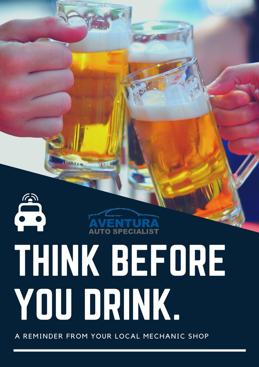 AventuraAuto's tweet photo. It's #friyay!
Please, don't drink and drive. Enjoy your weekend ❤️
#autorepair #carrepair #mechanic #cars #automotive #car #autobody #auto #automotiverepair #repair #autoshop #autorepairshop #autoservice #automechanic #autobodyshop #mechanic #mechanicnearme #bodyshop #autoparts https://t.co/tFYvlftMLh