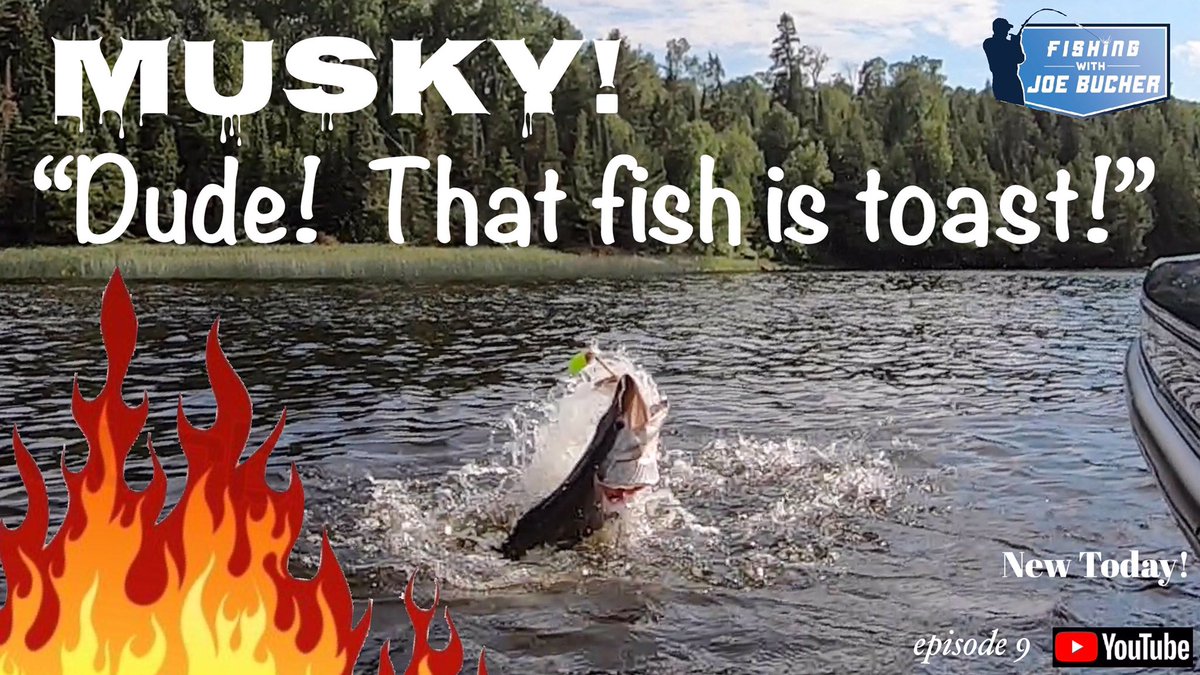 BucherJoe's tweet photo. NEW at 12 noon CST today. Have you ever seen a super hot musky follow and just knew it was gonna hit? #muskie #biggamefishing #fishwithteeth #stcroixrods #bestrodsonearth #themuskyshop #evinrude #chevysilverado #crowrocklodge https://t.co/cOYAb5MaJe