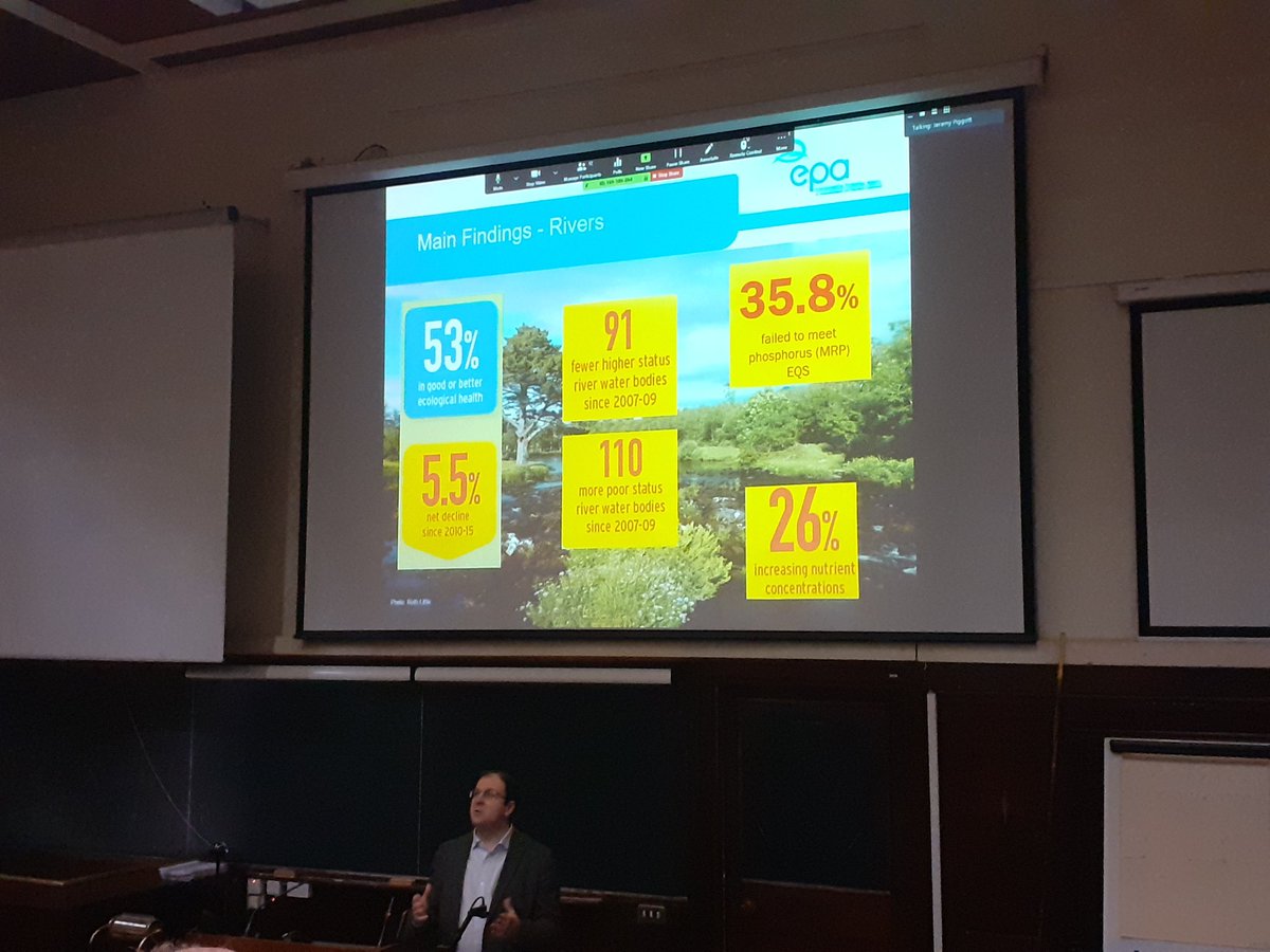 DrMaria_Snell's tweet photo. Excellent context to Water Quality in Ireland provided by Shane O'Boyle  #IFSA2020 #tcd @EPAIreland @epaecology @AFBI_NI https://t.co/l5Y4BYGHjM