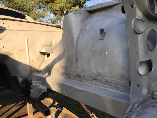 ExeEngineering's tweet photo. The Datsun 260z is back from blasting... having already been "welded" we thought it was important to check out what was under all the filler... good job we did! We'll prime her up and move her to storage to await her time in the welding bay.

#Datsun #260z #S30 #Restoration https://t.co/1HfiFNQNer