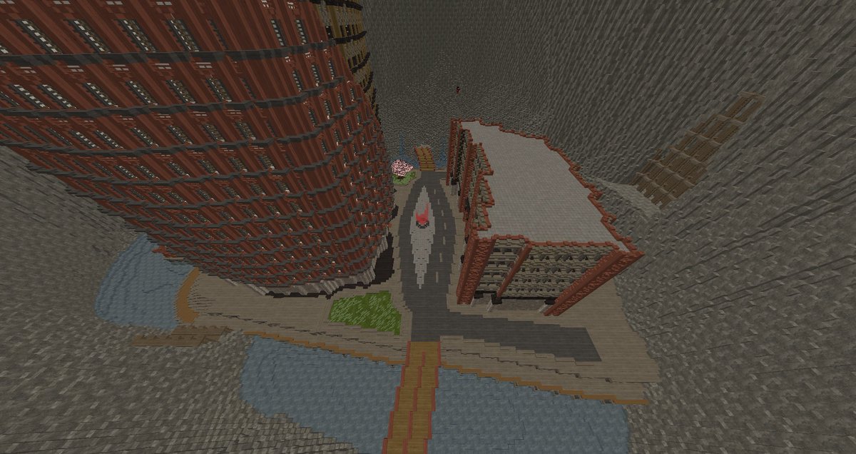 _natsu5515's tweet photo. 建国クラフトで２年半ほど前から製作していた地下都市「上海」がようやく完成しました・・・建勢の方々には大変ご迷惑をおかけしました。ちなみに周りの岩は全部手置き https://t.co/BbU8ygXTO7