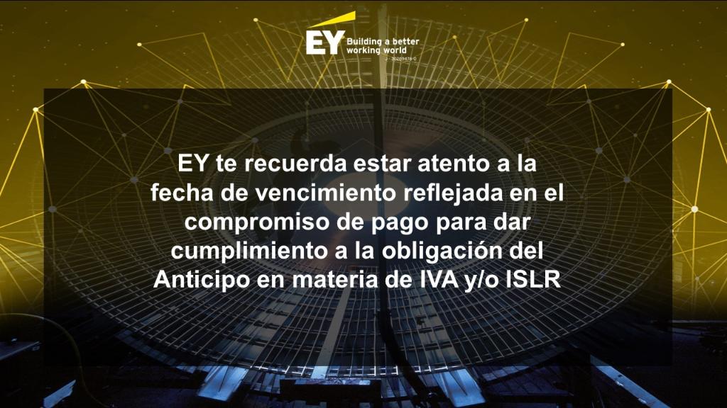 EY_Venezuela's tweet photo. EY te recuerda cumplir con las próximas obligaciones tributarias: #EYVenezuela #Outsourcing #Venezuela #AnticipoIVA #AnticipoISLR #IVA #ISLR #RIVA #RISLR #ISAE https://t.co/4bTIJWZS85