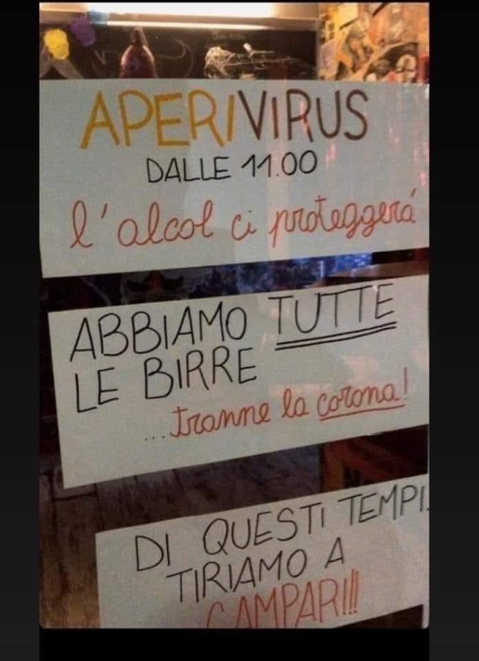 #COVIDー19 #coronarvirusitalia #coronavirus #birracorona #aperivirus 👍