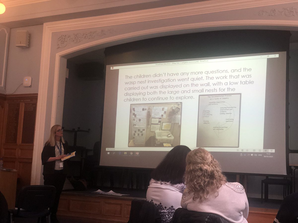 MissSMcAllister's tweet photo. In Dialogue with Reggio Emilia ...  Lorna is sharing an excellent example of how documentation can make children’s learning visible. It started from an interest which led to children questioning, researching and co-constructing their learning. #CapableLearner @LornaWillows https://t.co/qul7ZWc4qG