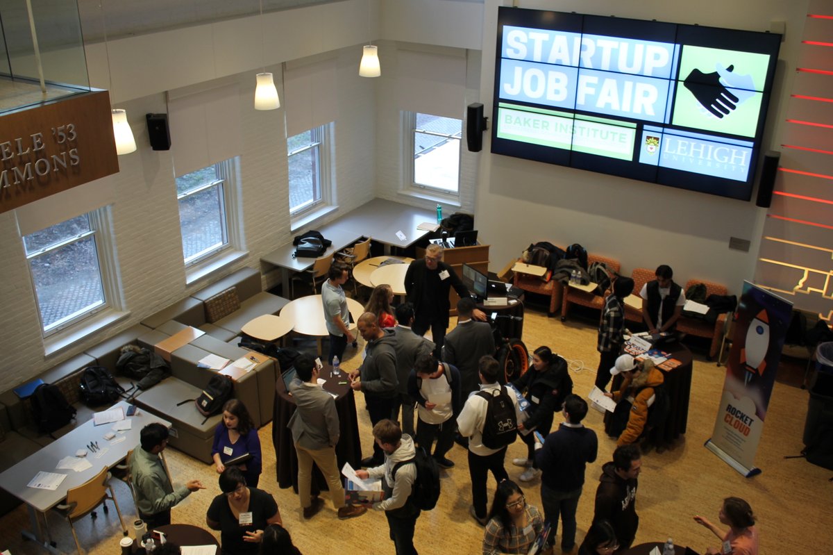 BakerLehigh's tweet photo. #FlashbackFriday to last week's Startup Job Fair! Thank you to all the great companies who shared their jobs and internships with us - @Vericred @factoryllc_lv @CapstoneSource @skillion_tech @doziembonu #rocketcloud #svadhi https://t.co/mHAo7M8ocS
