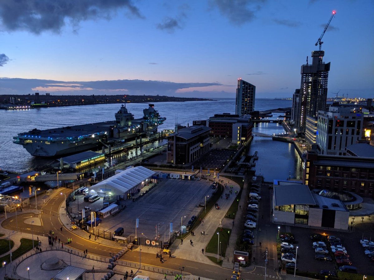 MerseyPolice's tweet photo. It's been a pleasure for our officers to work alongside @MODPolice @NPASNorthWest &amp; @CultureLpool on land, sea &amp; air this week to keep the crew &amp; tens of thousands of visitors safe while #HMSPrinceofWales was berthed at @CruiseLpool. Happy sailing @HMSPWLS 👋🚢 https://t.co/0CP2fmbqZI