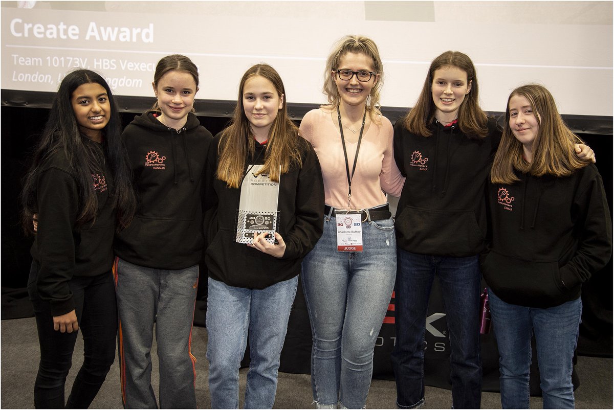 .<a href="/CharlotteBuffey/">Charlotte Buffey</a>, <a href="/TheIET/">The IET​</a> Young Woman Engineer of the Year finalist 2019 from <a href="/RollsRoyceUK/">Rolls-Royce UK</a>, played a central role in judging at this year's #VEXUKNationals! 

#IWD2020 
#InternationalWomensDay2020