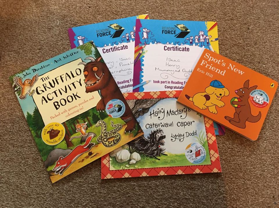 ReadingForce's tweet photo. Thank you #ReadingForce for our certificates and our new books! Isaac was so excited to have won the activity book and is already doing the sticker pages :-) We look forward to reading our new books!
@AnningtonHomes
@PoppyLegion
@VeteransFdn
@StorybookWaves
@Soldierscharity https://t.co/7QZ0CA9tED