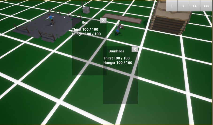 _Groshh_'s tweet photo. Added the beginnings of a needs system for the AI. They will have individual needs that the AI will need to fulfill to stay alive. Next up is getting the state machine to be driven by the needs system. #gamedev #indiedev https://t.co/3oGaqULDvV