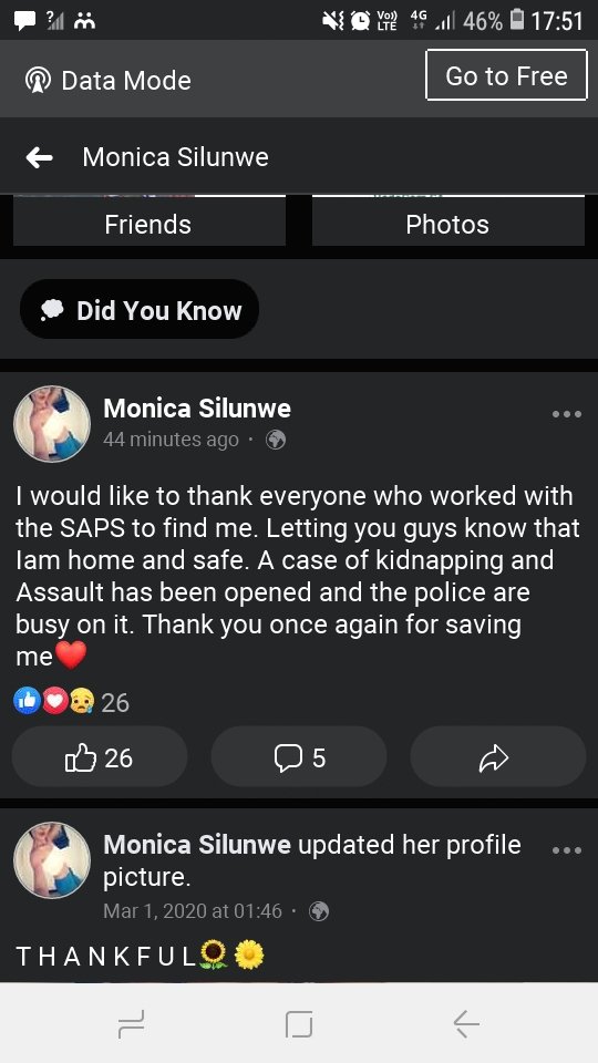 Atleast she got found...