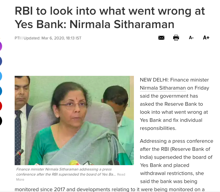 harshshr25's tweet photo. @nsitharaman
@PiyushGoyalOffc
@PMOIndia
@narendramodi_in
@AmitShah
The carnage that happened in YES BANK, is unprecedented in a linear regulated sector. In Railways spillover will be huge, change should not be for the sake of change
#GetReformsRight
#SafetyFirst
#NoToIRMS https://t.co/6MkB7BUBVH