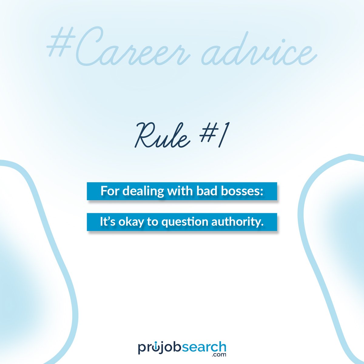 Pro_Job_Search's tweet image. Did you learn to never question authority and just do what you&apos;re told? That mentality is wrong.
#Tips #Rule #InterviewTips #Interview #CareerAdvice #Resume #JobHunt #Career #business #entrepreneur #job #Jobs #JobHunting #JobSeeker #FindJobs #Hiring #jobsearch #ProJobSearch