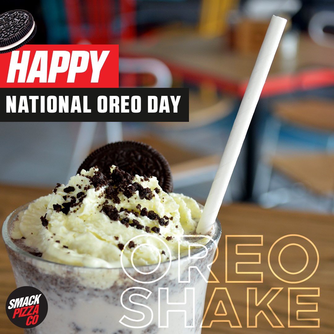 SmackPizzaCo's tweet photo. Happy National Oreo Day!!

Come on over for our special Oreo milkshake made just for you🤤😄 https://t.co/aEm45ldTXQ