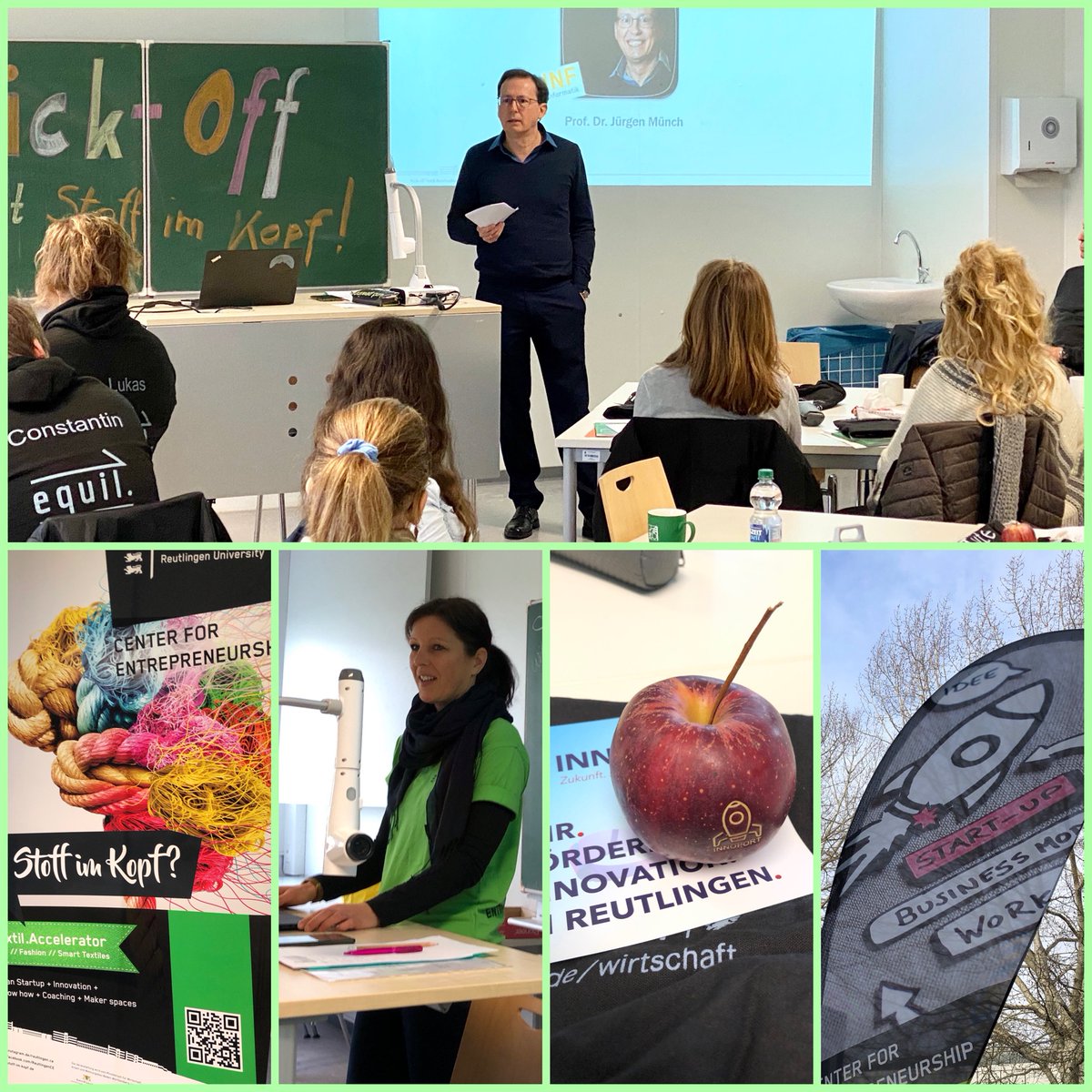 Today we started the new <a href="/Startup_BW/">Start-up BW</a> accelerator program for smart textiles at Reutlingen University with Batch #1. Great to see so many #startup teams. Thanks to our partners @Suedwesttextil, DIFT, <a href="/StadtReutlingen/">Stadt Reutlingen</a> and all supporters! Infos: stoff-im-kopf.de #startupbw