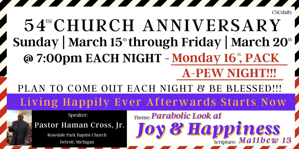 cscdaily's tweet photo. Pastor Cross is coming soon! #CSC54thAnniversaryServices #Sunday #March15th #SevenQuestions #DoesGodWantUsToBeHappy #RandyAlcorn #JoyAndHappiness #PastorHamanCrossJr #RosedaleParkBaptistChurchDt #Detroit #Michigan #Share #InviteALovedOne
ππβͺοΈπ¨πΎβπ¦²ππΎβ€οΈπππΎππΎπβͺοΈπβπΎπ²π»π₯ https://t.co/NsoXGYzk0P
