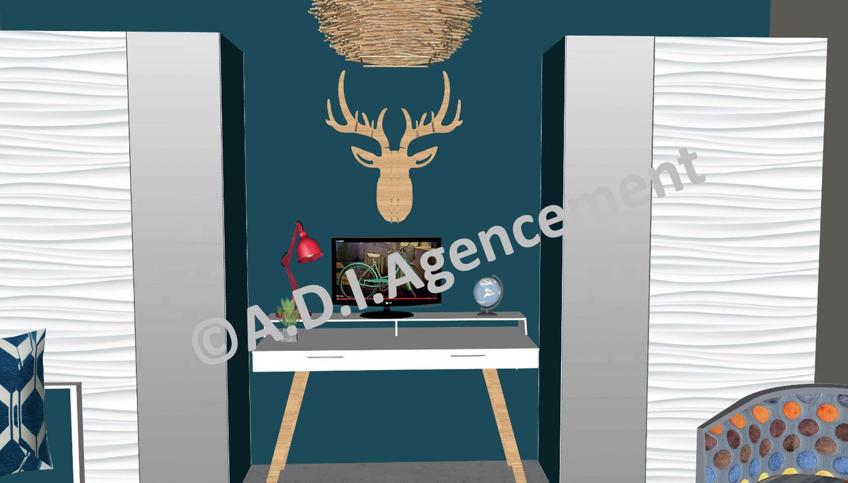AgencementA's tweet photo. Soyez vous - même, osez l'originalité avec un intérieur qui vous ressemble. 
Réalisation d'une étude de projet de bureau dans un style #scandinave pour des clients allemands de Saint - Ingbert.
#déco #design #lifestyle #deutschland #designer #kitchen #dressing #designer #agenceur https://t.co/a4sCTDtTDD