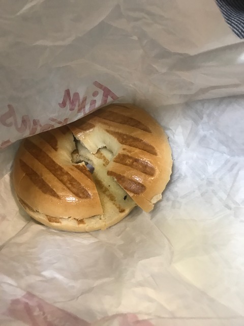 cdandreaa's tweet image. Can't remember my last good experience at @TimHortons yet again quality material coming out of Tim's. At least the butter isn't in chunks this time right?