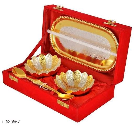 amway_official's tweet photo. You can choose your favourite design !!!

Material: Brass

Description: It Has 1 Piece Of Tray with 2 Bowls and 2 Spoons https://t.co/A73qIYW4v0