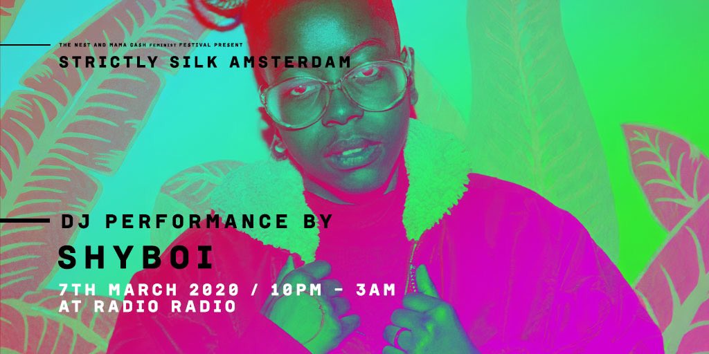 strictly_silk's tweet photo. SHYBOI, a Jamaican-born, NYC based multidisciplinary artist, member of queer artist collective #KUNQ &amp; 3X Boiler Room alum uses sound to interrogate ideas of identity, notions of power, perceived histories &amp; their entanglements. Catch her closing #SS05 #StrictlySilkAms https://t.co/qkSIQeDdTq
