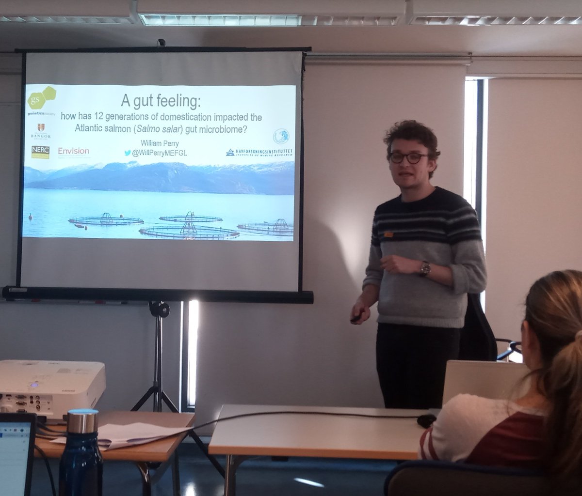 DrWillPerry's tweet photo. Big shout out to @GenSocUK for funding my travel to #NoWPaS2020! Thank you also to the @NoWPaS committee, who have kept the high standard of science and fun, which NoWPaS is renowned for! @MEFGL @Havforskningen @ENVISIONDTP @COESEpostgrads (thnks @CatieGR for the photo!) https://t.co/ognIes67eH