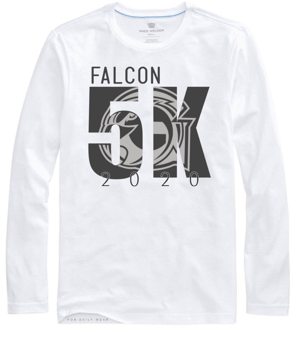 GrahamMidSchool's tweet photo. The GMS Falcon 5K run/walk will take place on April 18th this year. Now including a 1-mile Emelemtsry Fun Run. Award divisions for ES, MS, HS, and adult divisions. Shirt design and print by @GHS_Falcons student @Aislen_Setty . #GMSpride https://t.co/t4YYLIZlgx