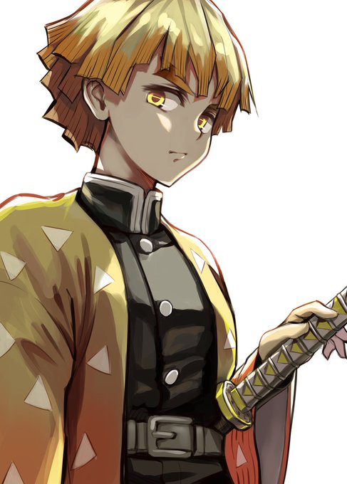 ピラさんがTwitterに投稿した我妻善逸(鬼滅の刃)のイラスト。