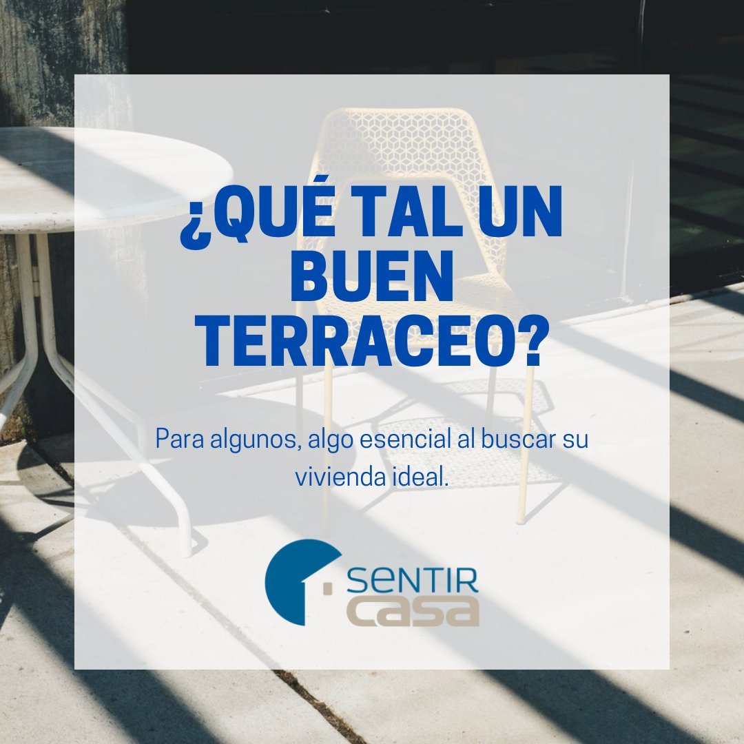 SentirCasa's tweet photo. ¿Qué tal un buen #terraceo para pasar el finde con amigos o con la familia? 😎

Para muchos, este es uno de los imprescindibles en su vivienda ideal, ¿cuál es el tuyo? 🏠

#inmobiliaria #almeria #inmobiliariaalmeria #vivirenalmeria #oportunidades #casaideal #hogarideal https://t.co/tBTcVlKQBQ