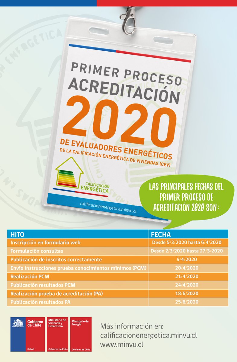 Se abrió la convocatoria para postular al llamado nacional de selección de profesionales interesados en acreditarse como evaluadores energéticos de la CEV. Inscripción disponible en el siguiente enlace: calificacionenergetica.minvu.cl/proceso-de-acr…