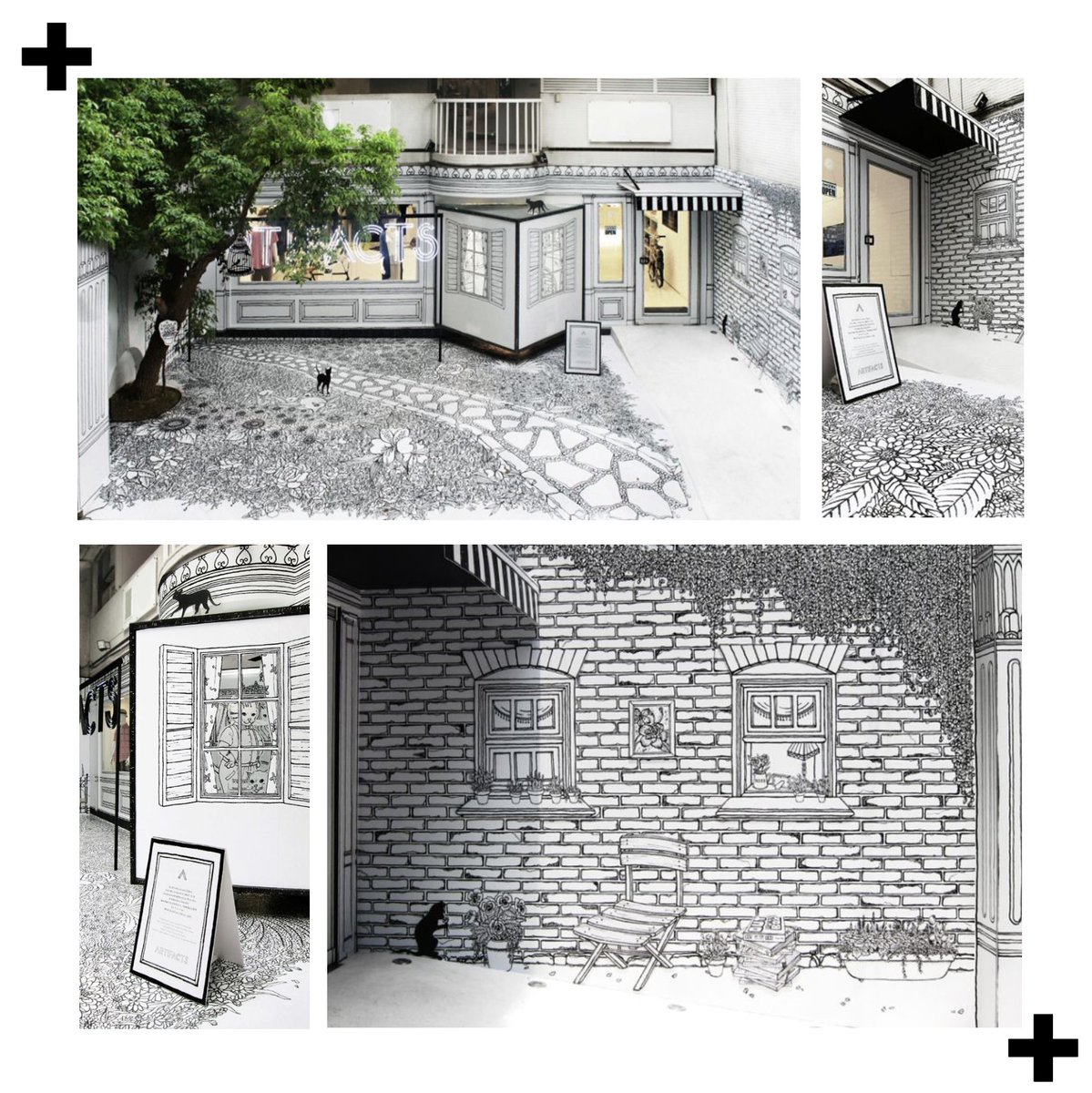 apparat_cool's tweet photo. [Inspiration] Dimension parallèle : quand le stickers recouvre toutes les surfaces blanches de son trait noir et fait basculer la réalité en fiction ♟ 
Nos stickers XXL ➔ https://t.co/CFEbPkUs06 https://t.co/wKaWPj2L2q