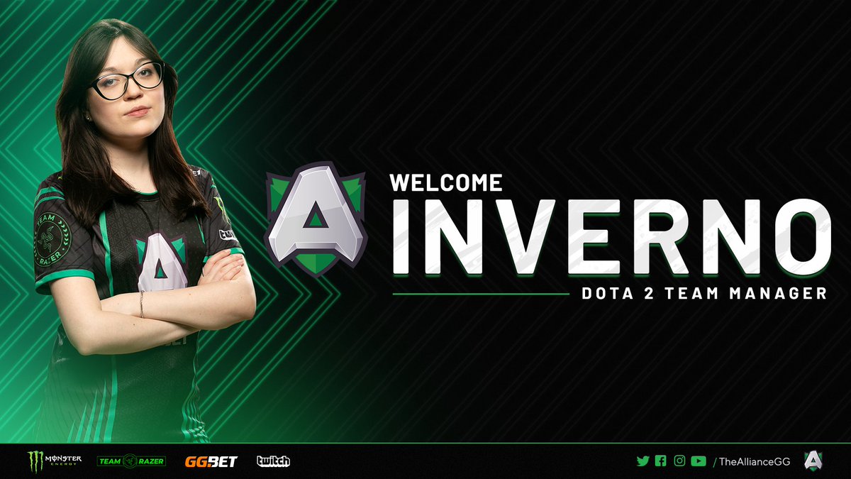 theAllianceGG's tweet photo. A world class team deserves a world class manager!🙌

🔗https://t.co/XFNkk0mWEk

We're proud to announce @gunina_ok as our #Dota2 manager! Welcome to the family, Marie!💚 
#LongLiveAlliance #ALLFAM https://t.co/NLRpSPTdcU