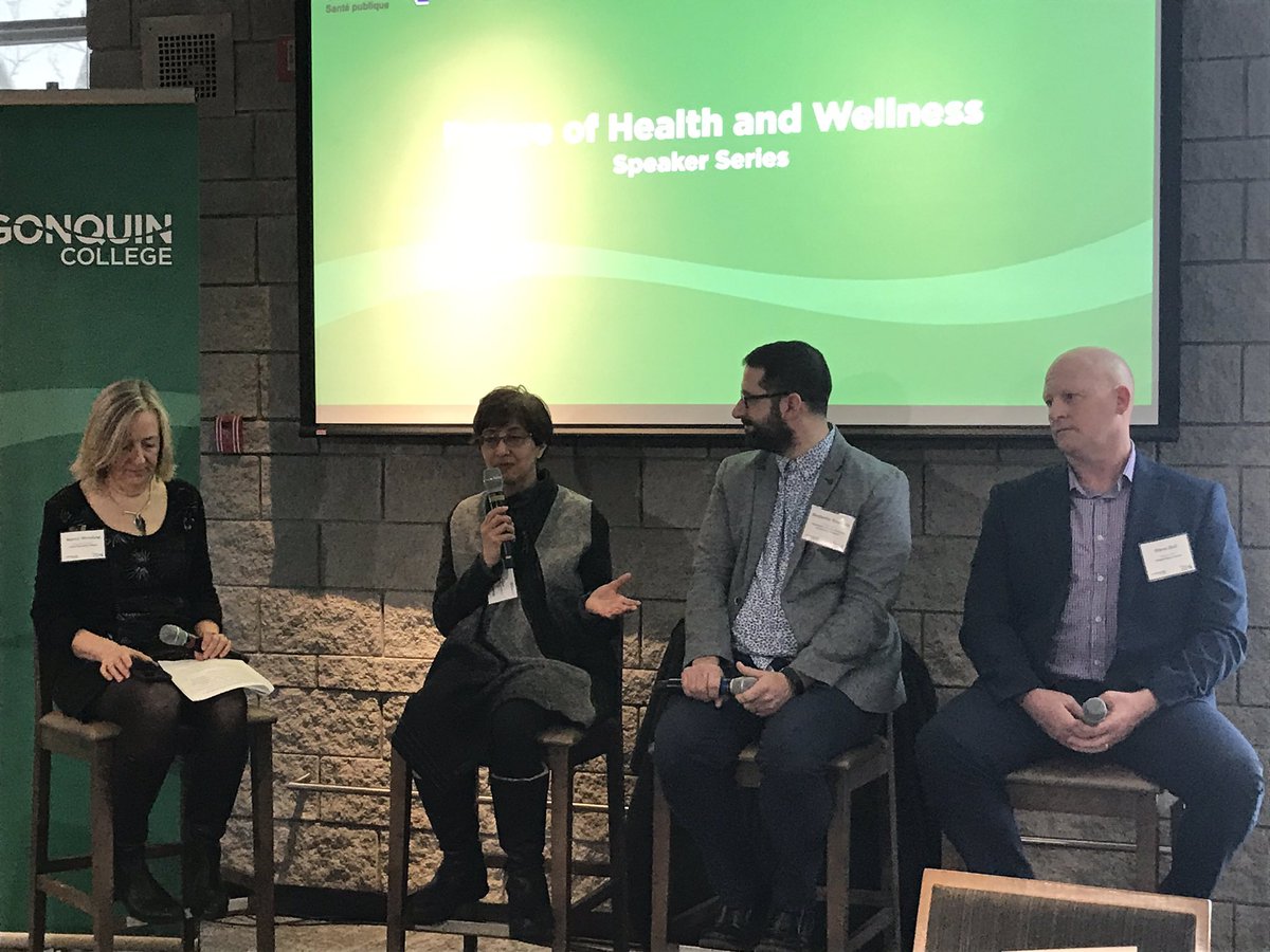 AlgonquinColleg's tweet photo. Today's #ACHLE panel discussion focuses on the approaches partners in Ottawa are taking, such as understanding the underlying causes to violence in order to ensure safe, resilient, and healthy communities. You can learn more about each panelist here. https://t.co/XE1Sb8kYFm https://t.co/9u1tuNatId