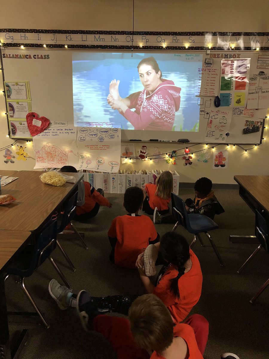 Mrs_Salamanca's tweet image. This is how we get to green before field day! #yoga #Huffmanpyp #fieldday