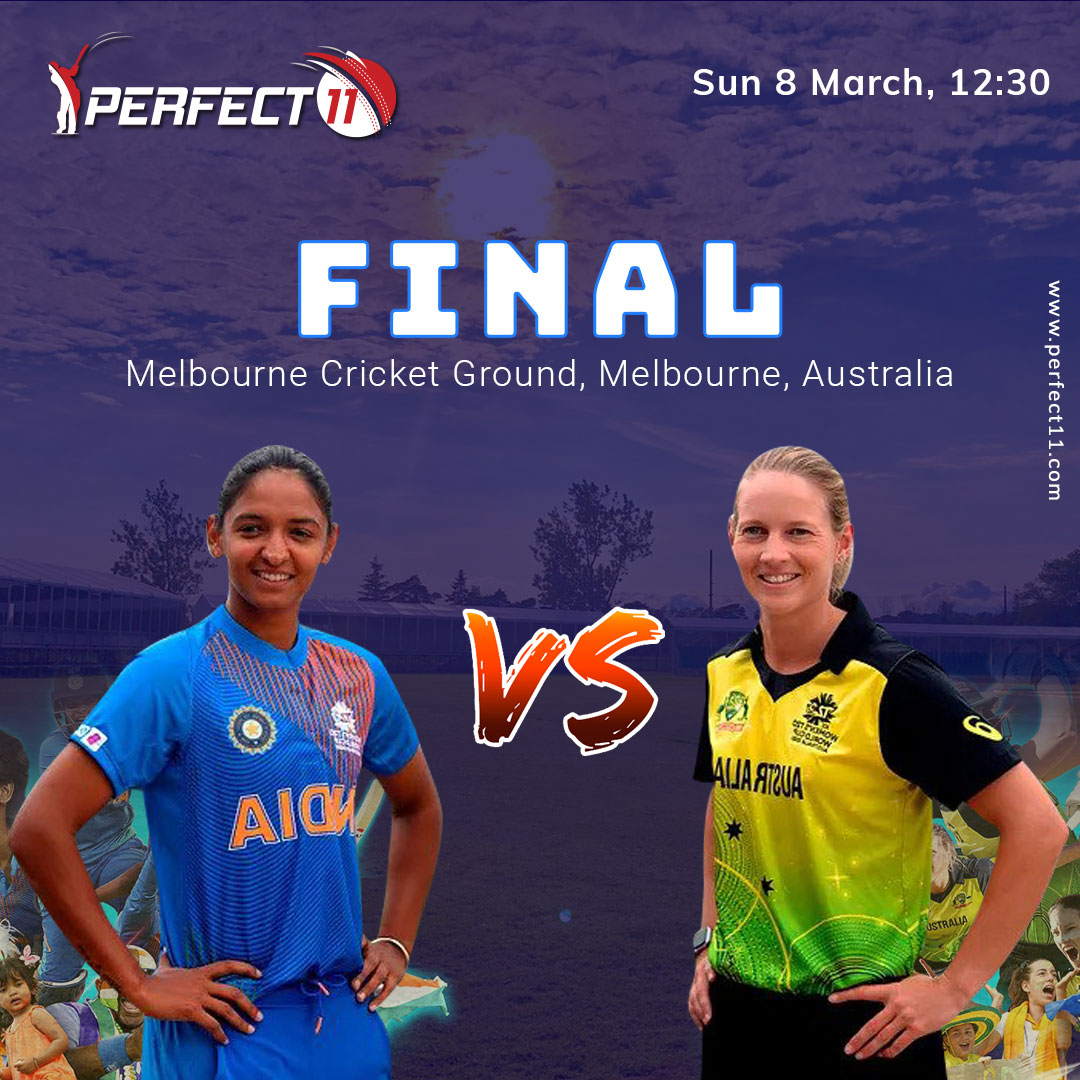 RbGenie's tweet photo. Australia meet India in T20 World Cup final on Sunday 8 March💥🌟

#IndiavsAustralia #india #australia #T20WorldCup #final #WomenDay #sunday #cricket #IndiaWomenTeam #fantasycricket #play #win #big #perfect11 https://t.co/0sSQO2zyI3