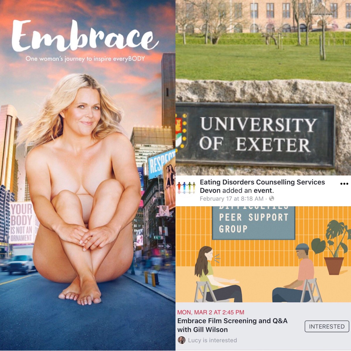 It’s the last day of #EDAW2020 and it’s been full of great events. Big shout out to the ‘Eating Difficulties Peer Support Group’ <a href="/UniofExeter/">University of Exeter</a> who arrange some superb events. Thrilled to share the amazing film ‘Embrace’ by <a href="/bodyimagemvmt/">Body Image Movement</a> with you #EDAW2020